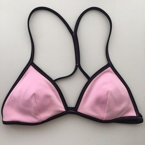 light pink bikini top from victoria’s secret